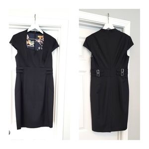 Ted Baker black pencil midi dress 3 (8-10)